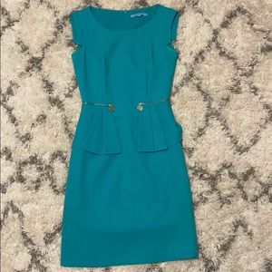 Antonio Melani Turquoise Peplum Dress